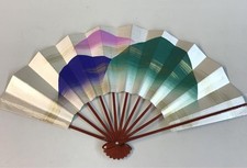  Ventilador de dança tradicional japonês Mai Ogi Sensu ventilador dobrável padrão montanha 29cm , usado comprar usado  Enviando para Brazil