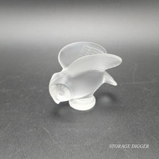 Estatueta vintage cristal transparente vidro fosco coruja pequena decoração para casa 3" de altura comprar usado  Enviando para Brazil