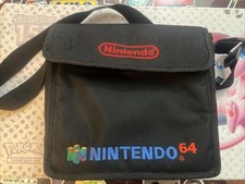 Bolsa de viagem Nintendo 64 N64 logotipo bordado com alça fabricante de equipamento original boa comprar usado  Enviando para Brazil