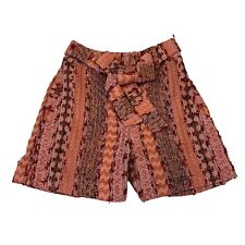 Shorts feminino Eva Franco Mila cintura alta 0 Macedônia texturizado 3D Anthropologie comprar usado  Enviando para Brazil