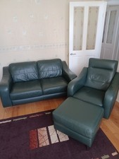 Leather sofa suite for sale  NEATH