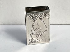 Porta-caixa de fósforo antigo chinês prata esterlina exportação estilo bambu década de 1910/20’s, usado comprar usado  Enviando para Brazil