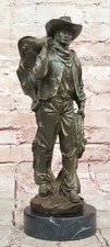 Western cowboy bronze d'occasion  Expédié en Belgium
