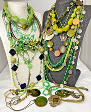 Bead necklaces green for sale  RAMSGATE