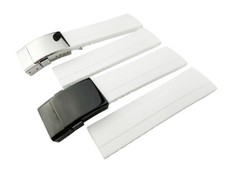 Pulseira de borracha/silicone branca 22 24 mm serve para relógio Breitling Super Ocean + pinos comprar usado  Enviando para Brazil