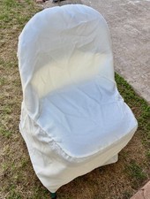 Capas de cadeira dobráveis de pano branco 14 capas de cadeira de pano branco , usado comprar usado  Enviando para Brazil