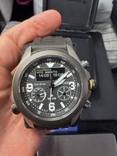 Citizen Promaster Land Eco-Drive cronógrafo mostrador preto relógio de borracha masculino JV1007-07E comprar usado  Enviando para Brazil