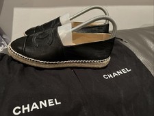 Chanel black espadrilles for sale  WEMBLEY