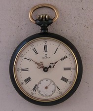 Altamente Colecionável Omega 1898 Relógio de Bolso Suíço de Alta Qualidade GunMetal Manutenção Perfeita comprar usado  Enviando para Brazil