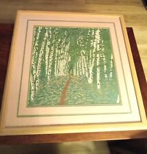 tree signed woodblock for sale  Norwich