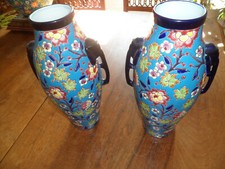 Paire vase emaux d'occasion  Andernos-les-Bains