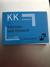 Karteikarten familien erbrecht gebraucht kaufen  Hamburg