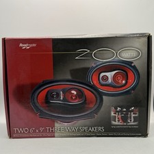 Par de alto-falantes de áudio veicular 6x9 Roadmaster 200W RS900 3 vias com grades preto e vermelho comprar usado  Enviando para Brazil