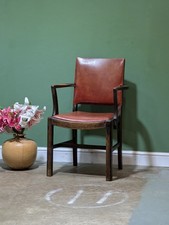 Antique oak leather for sale  FAKENHAM