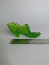 Figura de zapato verde antiguo estilo victoriano vidrio moldeado prensado, usado segunda mano  Embacar hacia Argentina