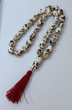 Rosário estilo mosaico pedra âmbar ORAÇÃO ISLÂMICA 33 CONTAS.Tasbih Misbaha KAHRAMA, usado comprar usado  Enviando para Brazil