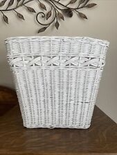 Cesto de lixo de vime branco vintage lata de lixo de tecido comprar usado  Enviando para Brazil