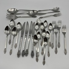 Talheres de aço inoxidável Oneida Nordic Crown 28 peças garfo faca colher porção comprar usado  Enviando para Brazil