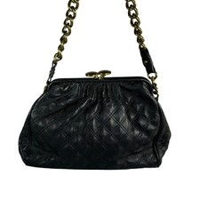 MARC JACOBS The Little Stam Bolsa de Ombro Acolchoada Couro de Bezerro Preta Kiss Lock Chain, usado comprar usado MARC JACOBS The Little Stam Bolsa de Ombro Acolchoada Couro de Bezerro Preta Kiss Lock Chain, usado comprar usado  Enviando para Brazil