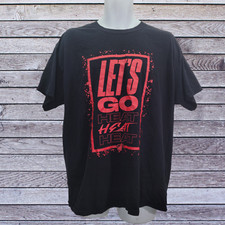 Camiseta oficial Fox Sports Miami Heat Let’s Go Heat NBA tamanho XL preta vermelha comprar usado  Enviando para Brazil