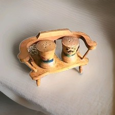 Assento de banco de madeira pintado à mão sal e pimenta shakers original Japão comprar usado Assento de banco de madeira pintado à mão sal e pimenta shakers original Japão comprar usado  Enviando para Brazil