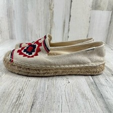 Alpargatas étnicas bordadas em creme Soludos plataforma para fumar tamanho EUA 7, usado comprar usado  Enviando para Brazil