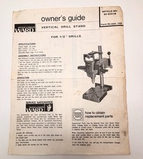 Usado, Suporte de broca vertical vintage Montgomery Ward instruções de montagem manual comprar usado  Enviando para Brazil
