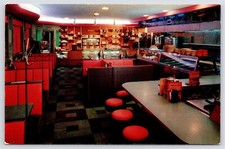 Cafeteria Detroit Michigan~Cabines vermelhas e assentos de bar~Sam canto italiano década de 1950 comprar usado  Enviando para Brazil