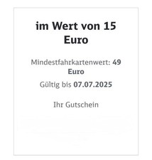 Deutsche bahn gutschein gebraucht kaufen  Dortmund