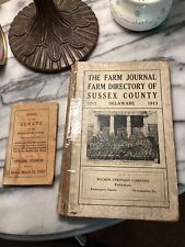 Sussex County Delaware 2 Antique Books 1913 Farm Journal 1920 Senate Rules segunda mano  Embacar hacia Argentina