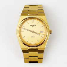 Relógio masculino Tissot PRX 40mm mostrador dourado pulseira de aço inoxidável quartzo 10 ATM, usado comprar usado  Enviando para Brazil