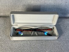 Armações de óculos Morel France Lightec 30042L 55-19-140 vermelho preto com estojo original comprar usado  Enviando para Brazil