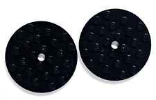 Placa Lego redonda 6x6 com furo peça 11213 preta x2 , usado comprar usado  Enviando para Brazil