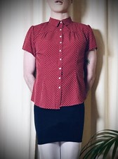 Bluse rot weißen gebraucht kaufen  Veitshöchheim