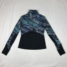 Pulôver Lululemon Feminino Tamanho 6 New Route 1/2 Zíper Preto/Frozen Island Multi, usado comprar usado  Enviando para Brazil