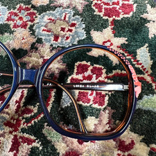 Óculos de grife italiano vintage da década de 1970 pintados à mão armações grandes apenas sem lentes comprar usado  Enviando para Brazil