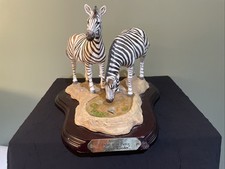 Zebra figurines wood for sale  Sierra Madre
