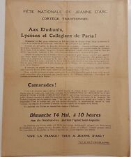 Tract action française d'occasion  Charenton-le-Pont