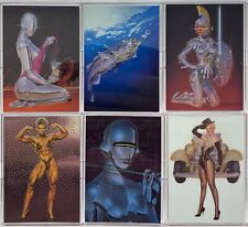 Usado, 1993 Hajime Sorayama's Sexy Robots & Pinups Chromium Chase Card Set C1-C6 comprar usado  Enviando para Brazil