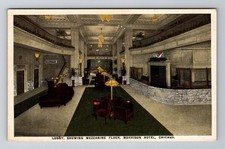 Cartão postal vintage Chicago IL-Illinois, lobby, piso mezanino, Morrison Hotel comprar usado Cartão postal vintage Chicago IL-Illinois, lobby, piso mezanino, Morrison Hotel comprar usado  Enviando para Brazil