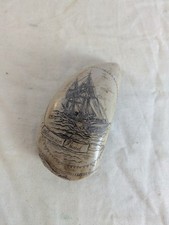 Vintage scrimshaw tooth for sale  DUNDEE