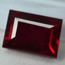 Pedra preciosa solta corte esmeralda rubi vermelho raro natural impecável 8,65 quilates CERTIFICADO comprar usado  Enviando para Brazil