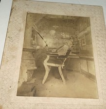 Raro Antigo Barbeiro Americano Ocupacional Engraçado Bigode Homem Armário Foto de Cartão, usado comprar usado  Enviando para Brazil