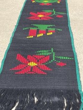 Usado, Corredor de mesa guatemalteco vintage feito à mão flores têxteis cores outono 74"" comprar usado  Enviando para Brazil