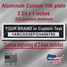 Vehicle serial plate for sale  Las Vegas