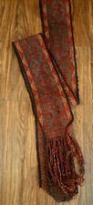 Cachecol antigo Baluchi tecido armadilha faixa feito à mão Oriente Médio tenda camelo 136x6 comprar usado  Enviando para Brazil
