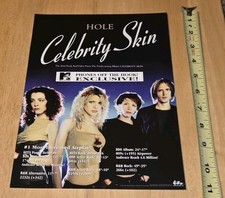 Pôster publicitário Hole Celebrity Skin Courtney Love Alt Rock PROMO RADIO TRADE 8,5x11 comprar usado  Enviando para Brazil