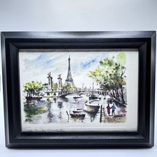 Parisian framed watercolor for sale  Manteca