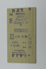 Railway ticket cardiff for sale  REDCAR