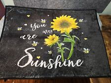 Tapete de chão Sunflower You are My Sunshine preto/amarelo antiderrapante perfil baixo 34 polegadas  comprar usado  Enviando para Brazil